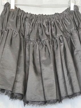 Vinrage Black Lace Trim Mini Skirt